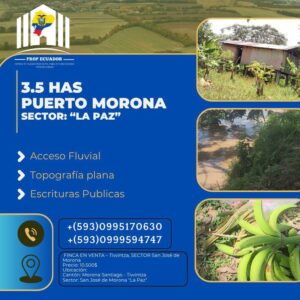 🌿 FINCA EN VENTA – Tiwintza, SECTOR San José de Morona 🌿