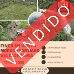Gran oportunidad en Morona Santiago  Finca de 55 hectáreas en venta, ubicada en la vía Riobamba, a solo 15 minutos de Macas y 2h30 de Riobamba