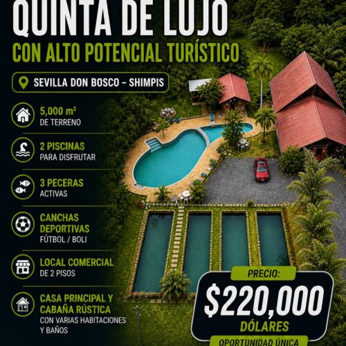 🏊‍♂️ En venta ''Quinta Lopez'' (5,000m²) COMERCIAL Y TURÍSTICO 🏠