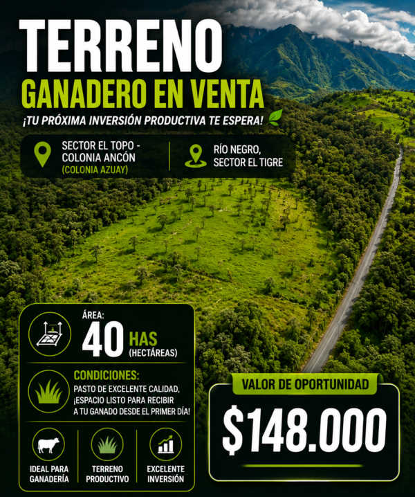 40 HECTÁREAS RÍO NEGRO - Sector El Tigre